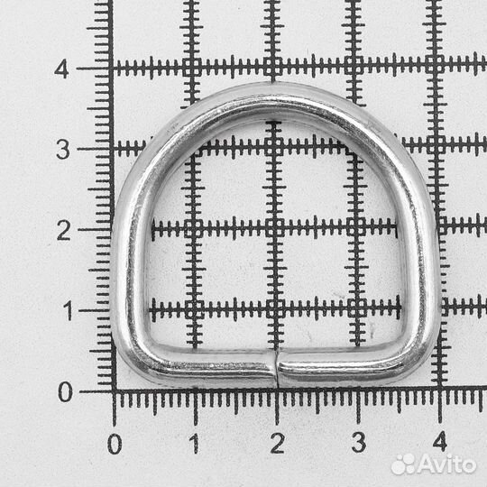 Полукольцо сварное 30мм (40*37мм, d-5мм) металл, никель, 10 шт