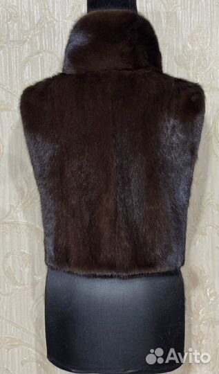 Манишка норка коричневая