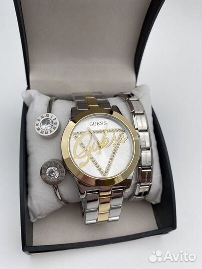 Набор : часы guess + браслет nomination + браслет