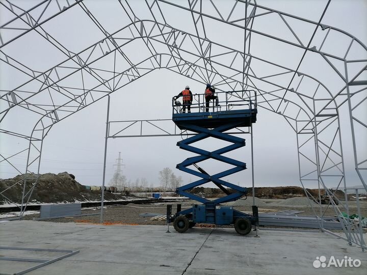 Каркас ангара 12х24 м. с двускатной крышей