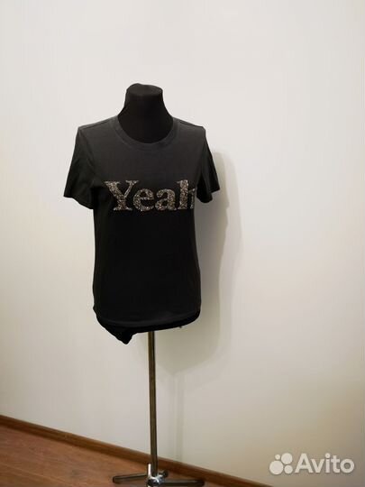 Женская футболка Hm Нм 44 М S хлопок