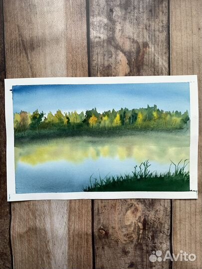 Картина акварель пейзаж