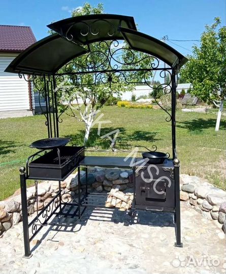 Мангал с крышей