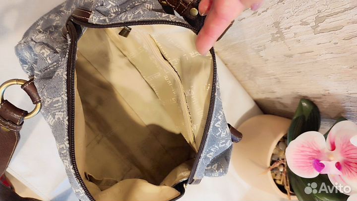 Сумка Lancaster кожа канва Италия оригинал