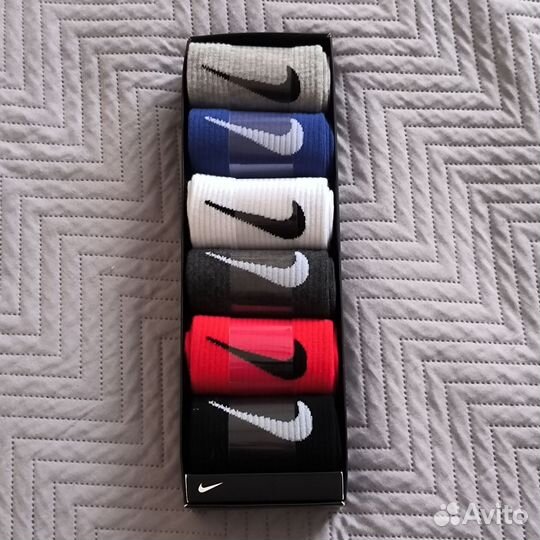 Носки Nike 6 пар, высокие