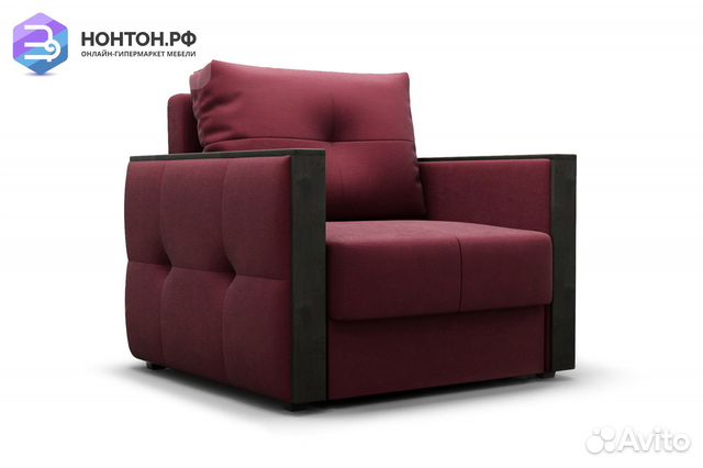 Кресло еврокнижка Инсайд бордовое