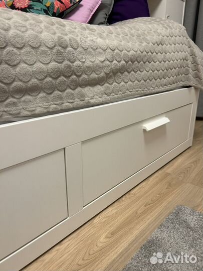 Кровать IKEA brimnes раздвижная+матрасы