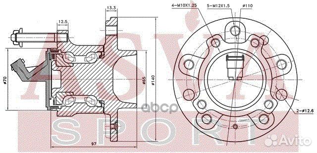 Ступица задняя С датчиком абс opel vectra C 200