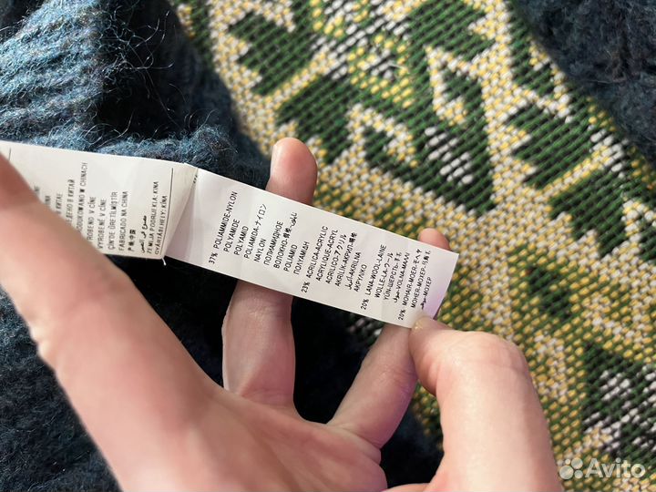 Вязаная кружевная кофта свитер мохер и шерсть бохо