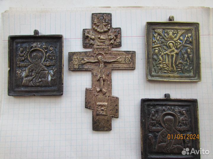 Иконки и Крест, литьё