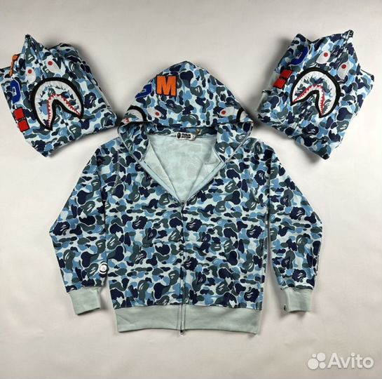 Зип худи bape shark