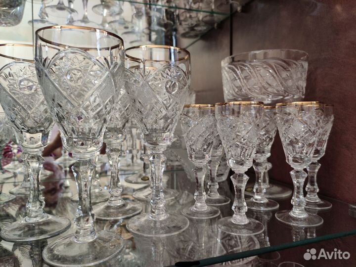 Хрустальные фужеры, новые