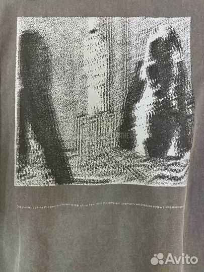 Футболка Cavempt серая погружная оверсайз