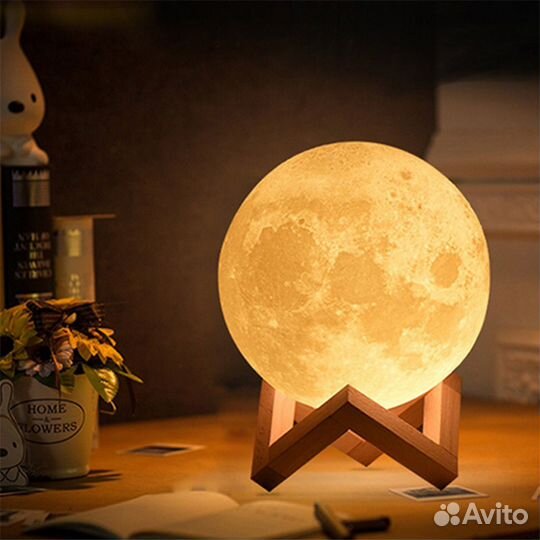 Ночник-светильник с пультом 3D Moon Light