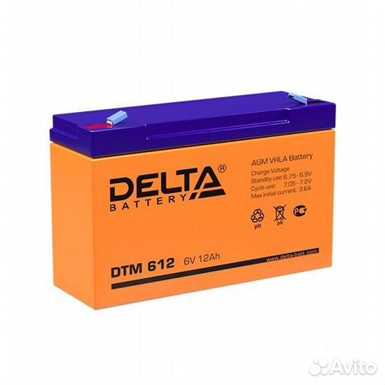 Аккумулятор delta DTM 612