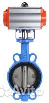 Затвор дисковый поворотный DN.ru GGG50-GGG40-epdm Ду80 Ру16, с пневмоприводом DN.ru SA-083-10 с возв