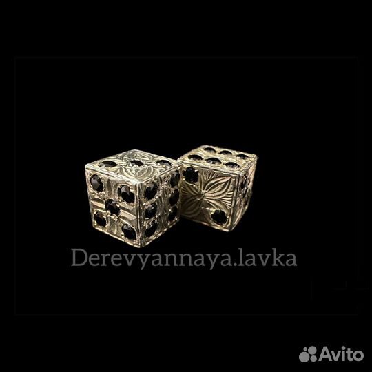 Кости(зарики)для нард серебряные Арт.004