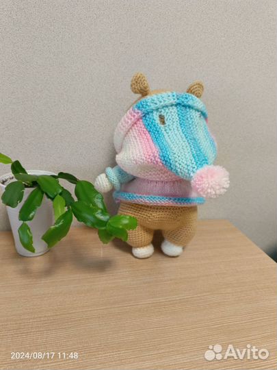 Вязаная игрушка, хомяк