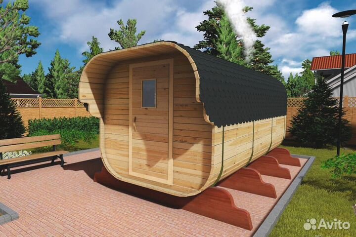 Баня бочка квадро под ключ