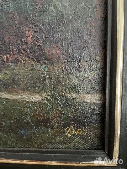 Картина маслом лесной пейзаж