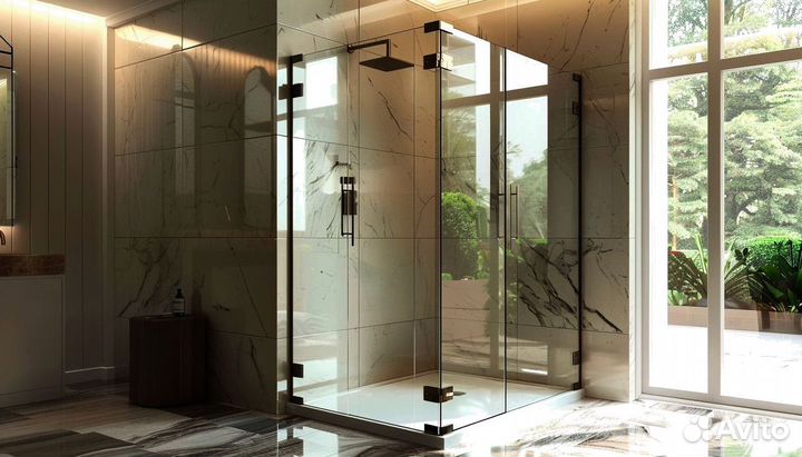 Душевая стеклянная перегородка