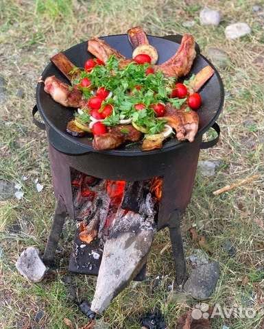 Садж чугунный, 38см, 45см,50см/сковорода чугунная