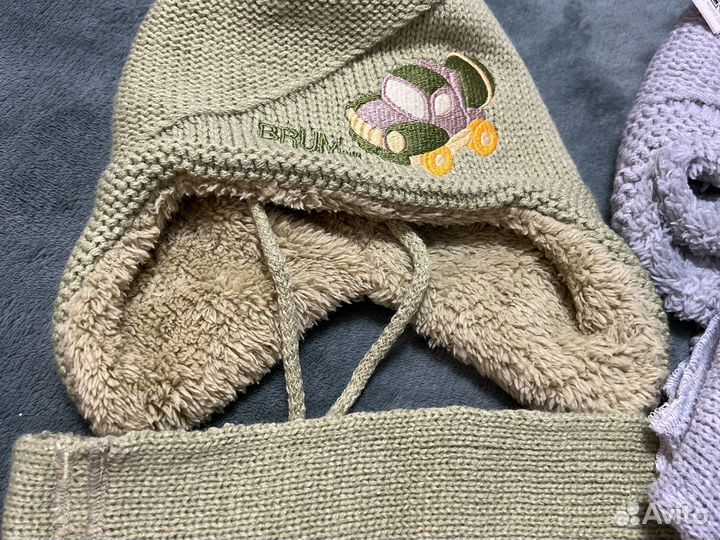 Набор шапка шарф для мальчика 2-4 года новый