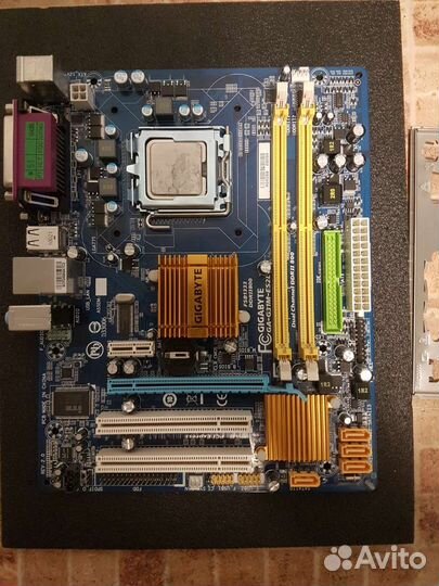Материнская плата 775 сокет ga-g31m ddr2 и проц