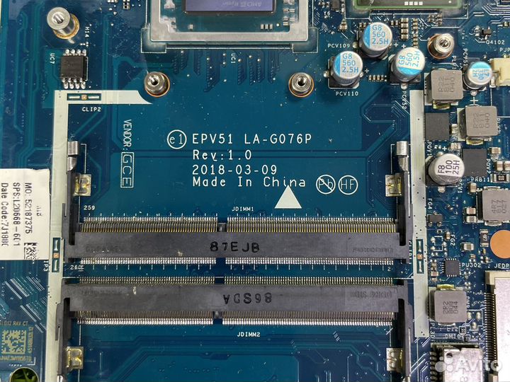 EPV51 LA-G076P Rev: 1.0 на запчасти