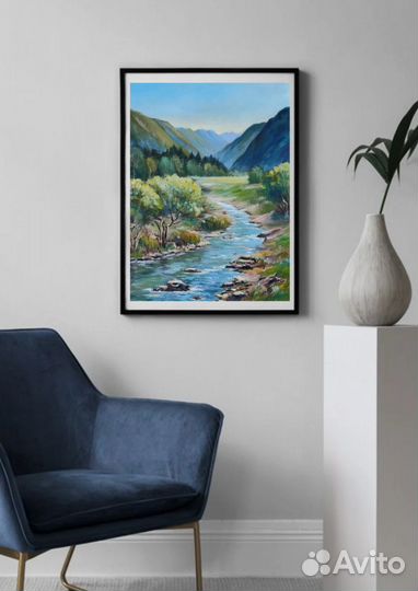 Картина маслом на холсте Горный Алтай