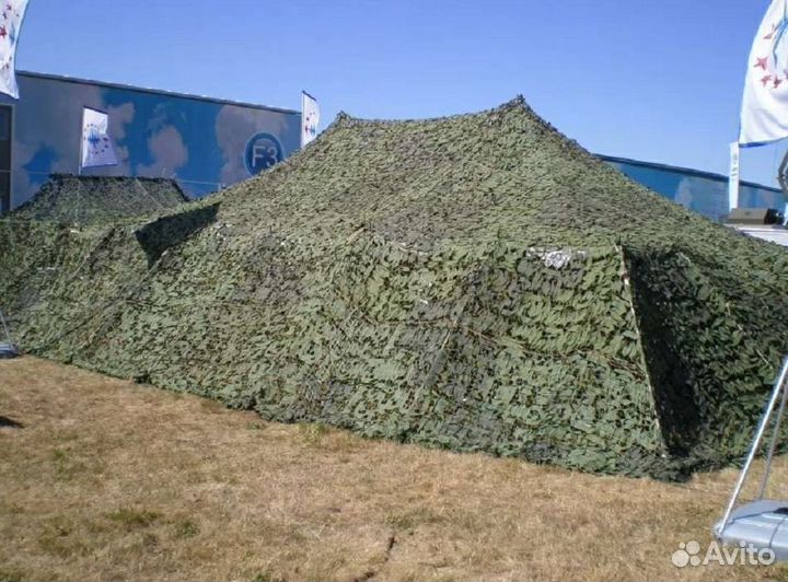 Маскировочная сеть Мкт-2Л 12х18м. Новая Зелёная