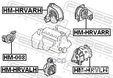 Опора двигателя передняя L honda HRV 98-2005