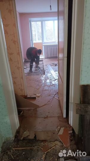 Демонтаж слом стен полов домов вывоз мусора