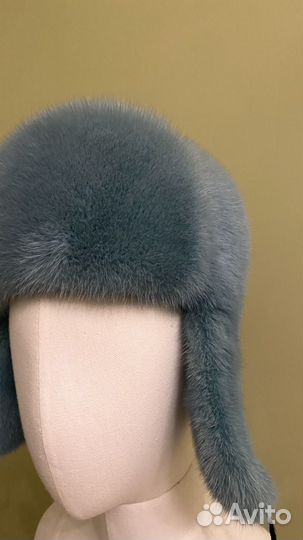 Шапка ушанка норковая женская