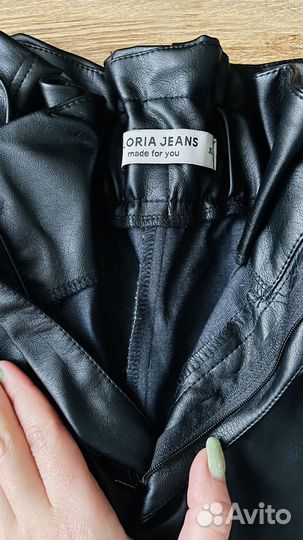 Кожаные шорты Gloria Jeans XS чёрные