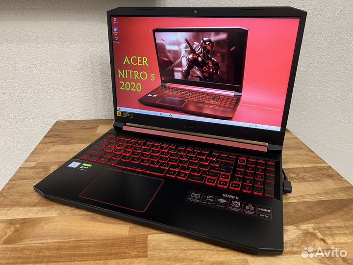 Монстр Nitro 8 ядер i5-8300H 12Gb SSD 512G GTX1050