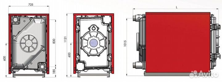 Котел чугунный, отопительный - 1300 (574-Kw)