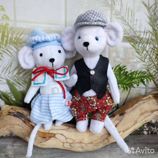 Мягкая игрушка мышата Зефирка и Сахарок