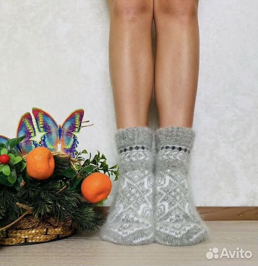 Носки варежки шерстяные пуховые