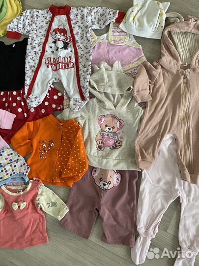 Пакет вещей на девочку 0-6 месяцев