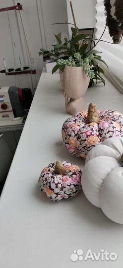 Декоративные тыквы. Тыквы из ткани. Декор