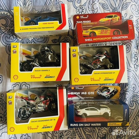 Коллекционные shell мотоциклы Ducati, машинки