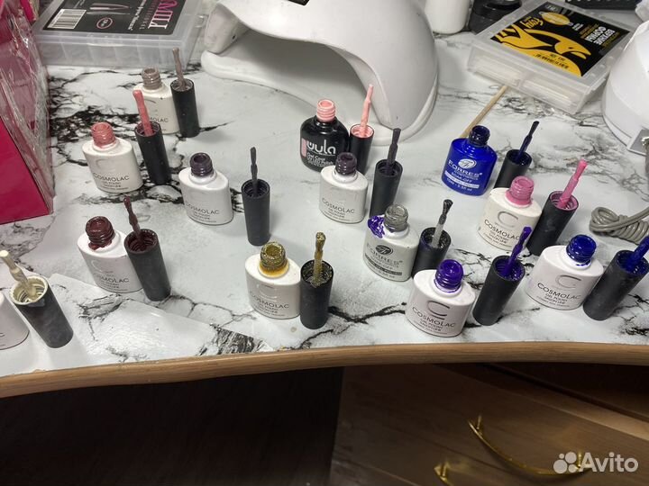 Набор гель лаков, лампа для маникюра