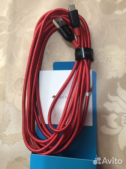 Кевларовый кабель Anker PowerLine новый, 3 метра