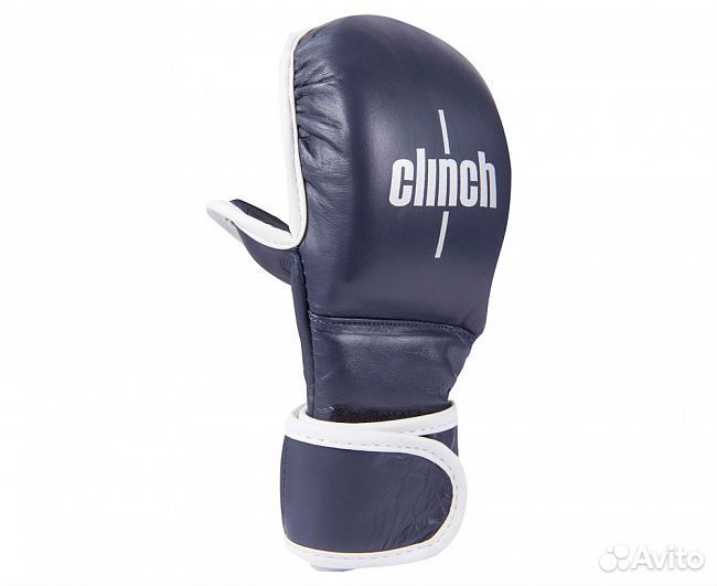 Перчатки для мма Clinch Union кожа синие (L)