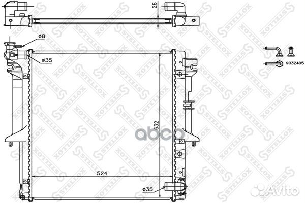 10-25972-SX радиатор системы охлаждения МКПП M