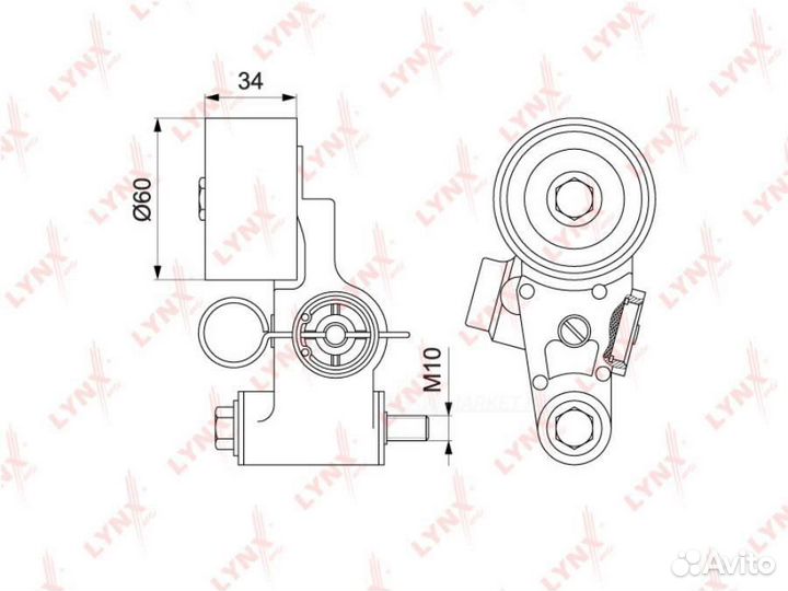 Lynxauto PT-1040 Ролик натяжной ремня грм