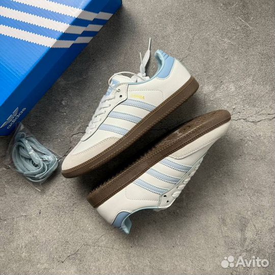 Adidas samba голубые