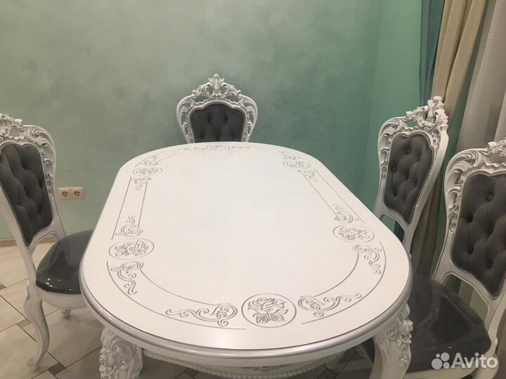 Стол раздвижной белый