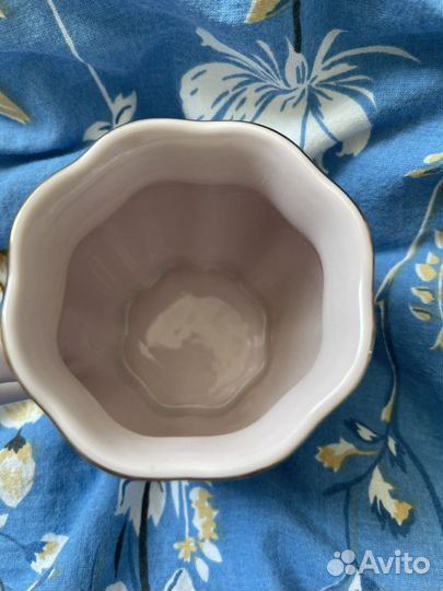 Чашка розовый фарфор h&c чехия haas czjzek богемия